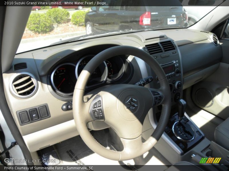 White Water Pearl / Beige 2010 Suzuki Grand Vitara Limited