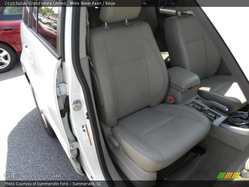 White Water Pearl / Beige 2010 Suzuki Grand Vitara Limited