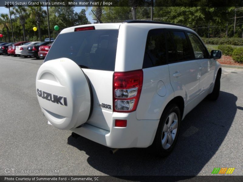 White Water Pearl / Beige 2010 Suzuki Grand Vitara Limited