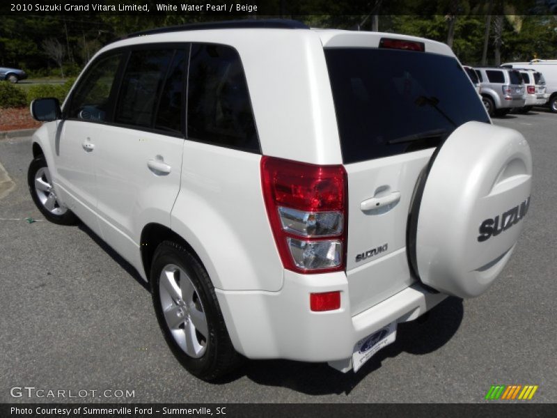 White Water Pearl / Beige 2010 Suzuki Grand Vitara Limited