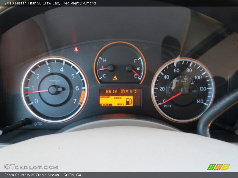 Red Alert / Almond 2010 Nissan Titan SE Crew Cab