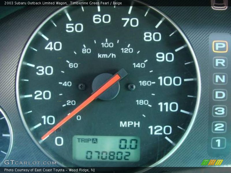 Timberline Green Pearl / Beige 2003 Subaru Outback Limited Wagon