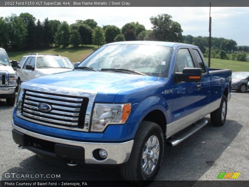 Blue Flame Metallic / Steel Gray 2012 Ford F150 XLT SuperCab 4x4