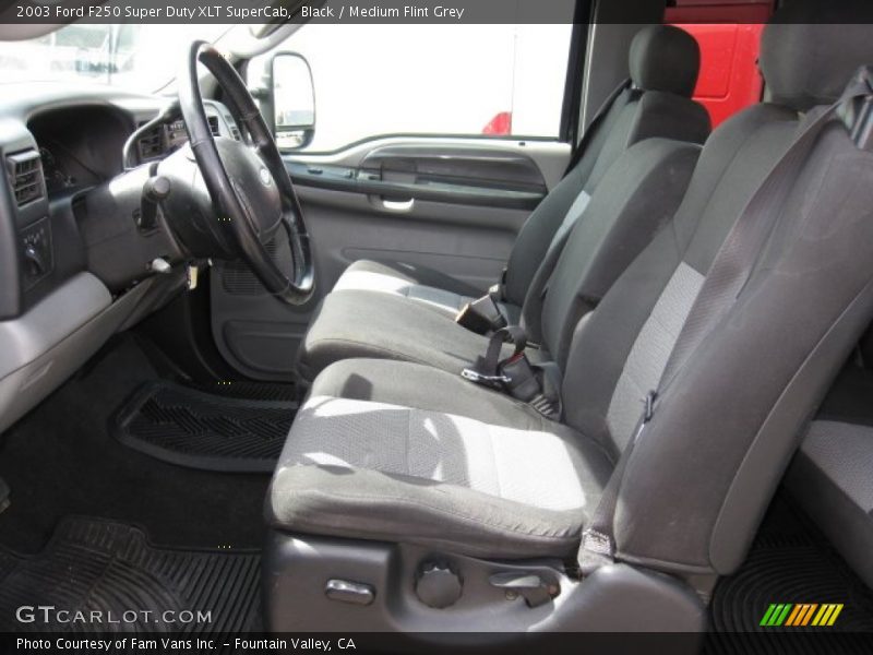 Black / Medium Flint Grey 2003 Ford F250 Super Duty XLT SuperCab