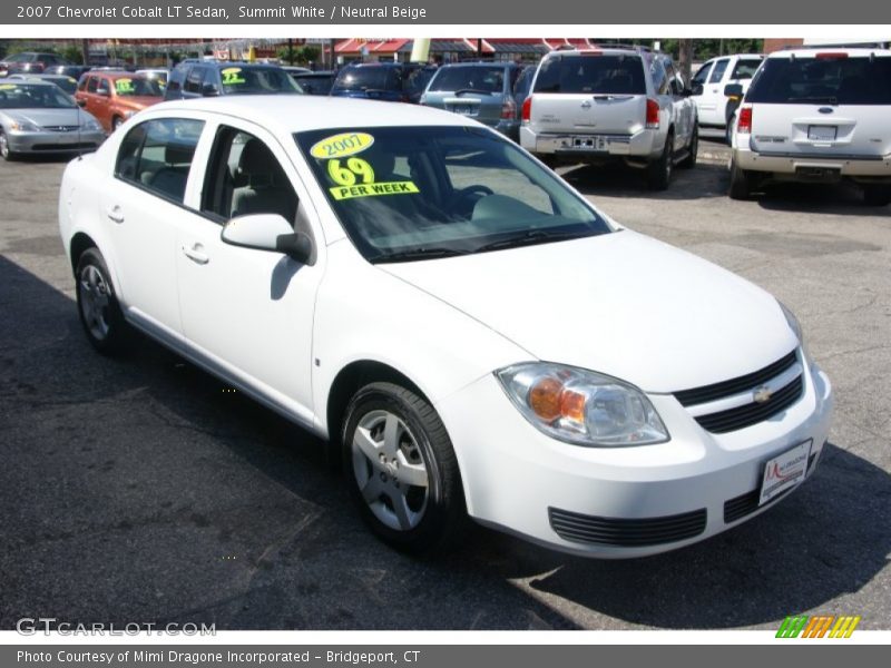 Summit White / Neutral Beige 2007 Chevrolet Cobalt LT Sedan