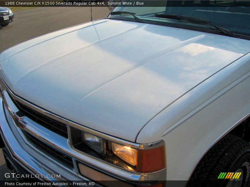 Summit White / Blue 1988 Chevrolet C/K K1500 Silverado Regular Cab 4x4