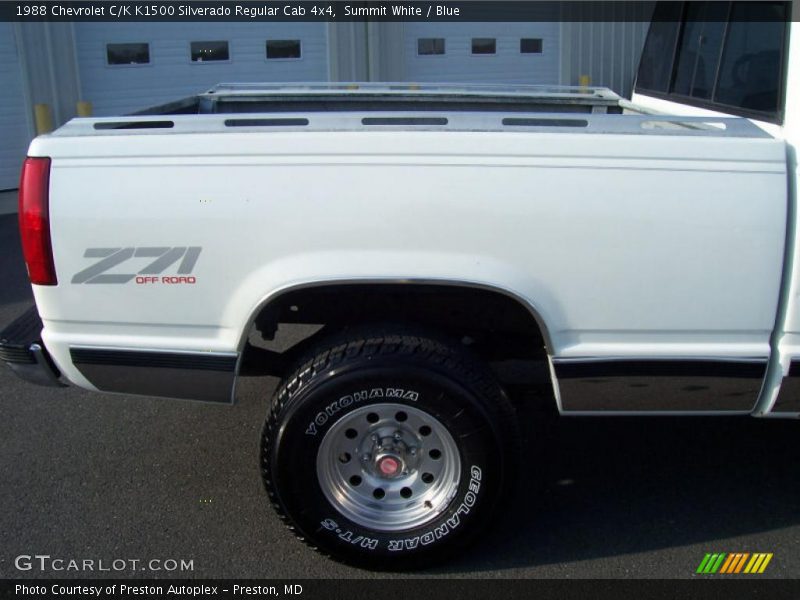 Summit White / Blue 1988 Chevrolet C/K K1500 Silverado Regular Cab 4x4