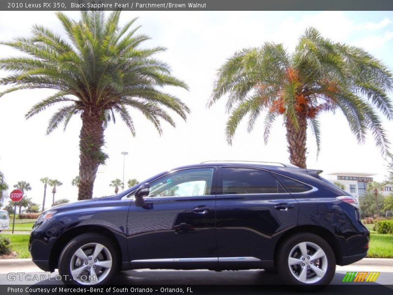 Black Sapphire Pearl / Parchment/Brown Walnut 2010 Lexus RX 350
