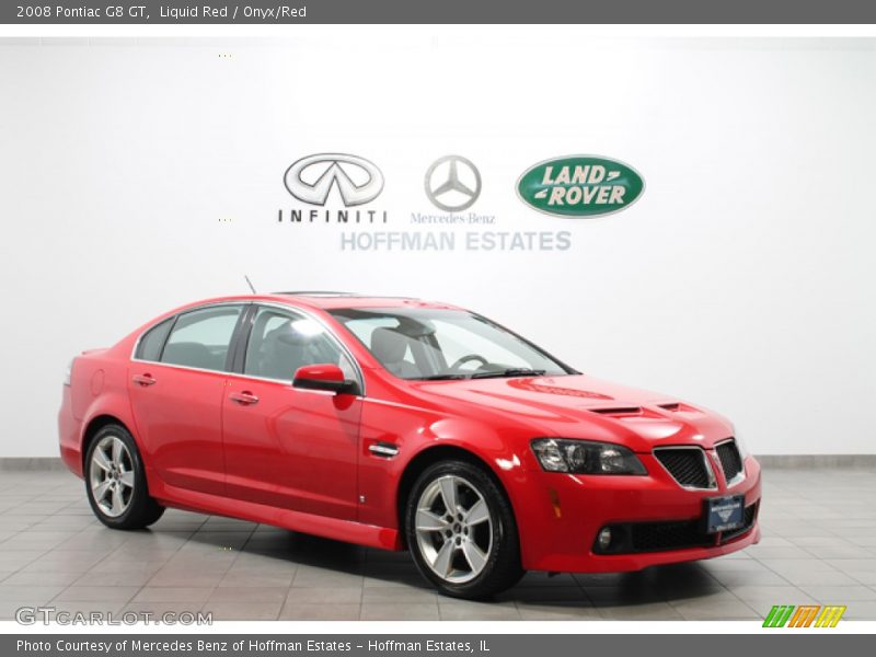 Liquid Red / Onyx/Red 2008 Pontiac G8 GT