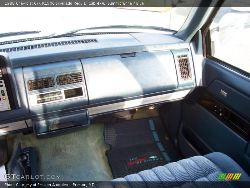 Summit White / Blue 1988 Chevrolet C/K K1500 Silverado Regular Cab 4x4