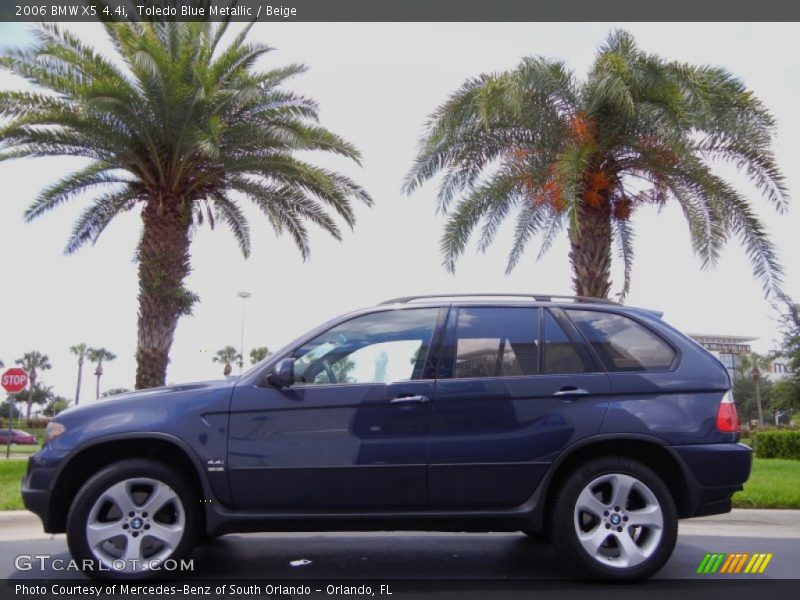 Toledo Blue Metallic / Beige 2006 BMW X5 4.4i