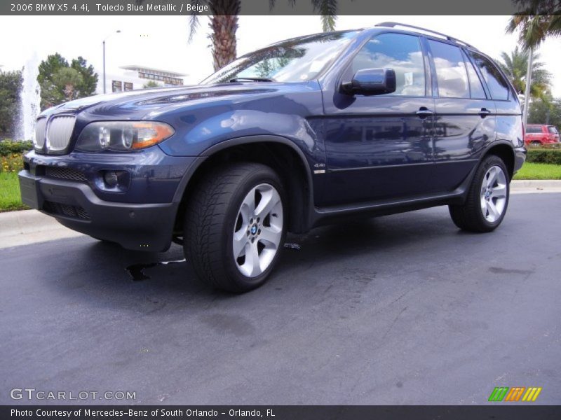 Toledo Blue Metallic / Beige 2006 BMW X5 4.4i
