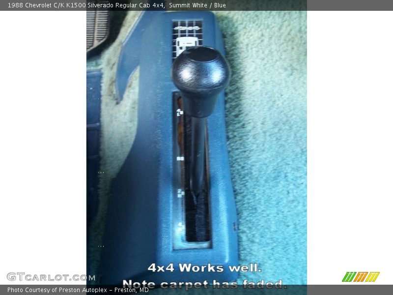 Summit White / Blue 1988 Chevrolet C/K K1500 Silverado Regular Cab 4x4