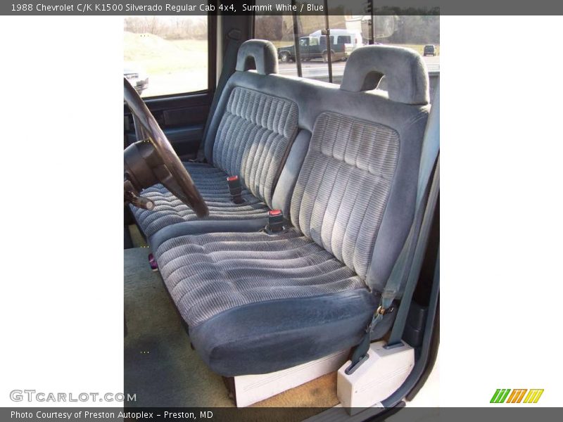 Summit White / Blue 1988 Chevrolet C/K K1500 Silverado Regular Cab 4x4