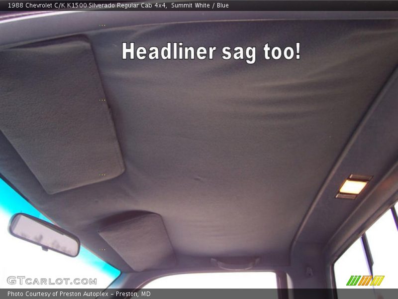 Summit White / Blue 1988 Chevrolet C/K K1500 Silverado Regular Cab 4x4