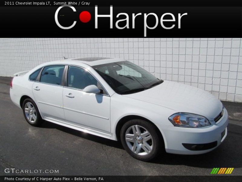 Summit White / Gray 2011 Chevrolet Impala LT