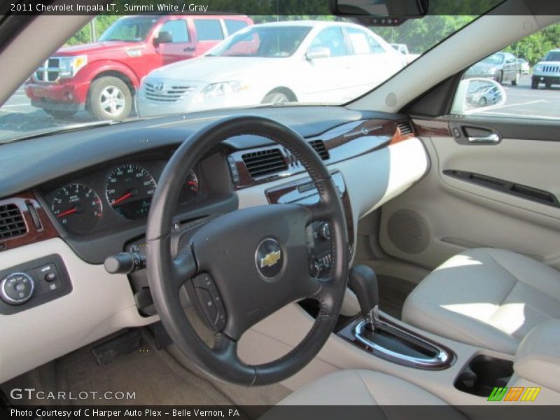 Summit White / Gray 2011 Chevrolet Impala LT