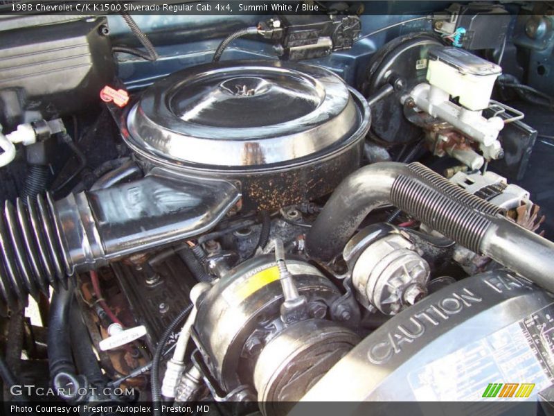 Summit White / Blue 1988 Chevrolet C/K K1500 Silverado Regular Cab 4x4