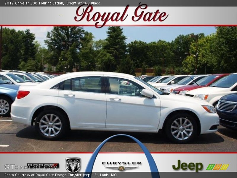 Bright White / Black 2012 Chrysler 200 Touring Sedan