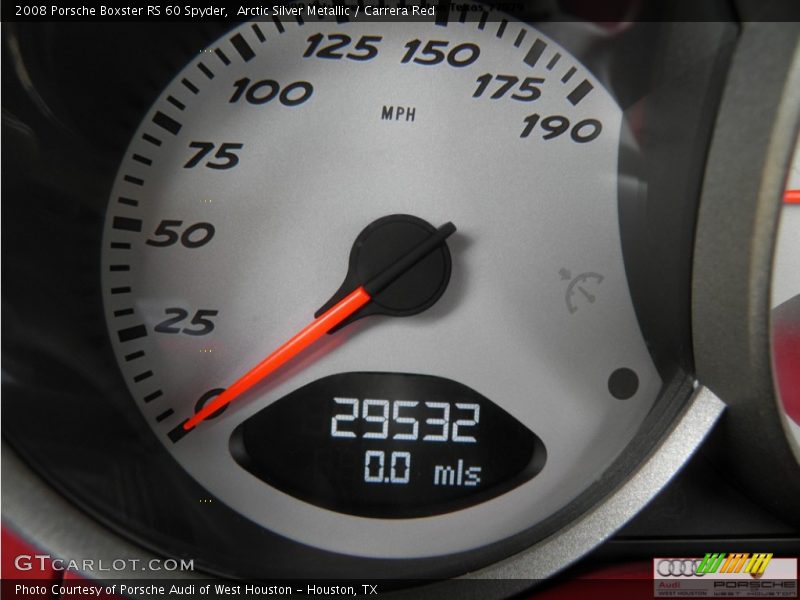 Arctic Silver Metallic / Carrera Red 2008 Porsche Boxster RS 60 Spyder