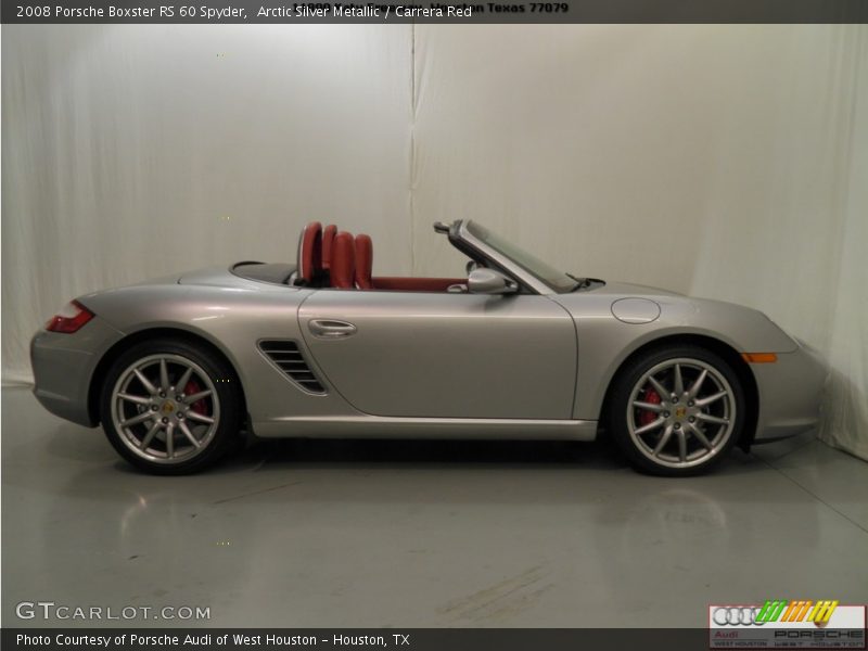 Arctic Silver Metallic / Carrera Red 2008 Porsche Boxster RS 60 Spyder