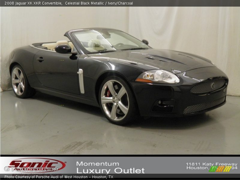 Celestial Black Metallic / Ivory/Charcoal 2008 Jaguar XK XKR Convertible