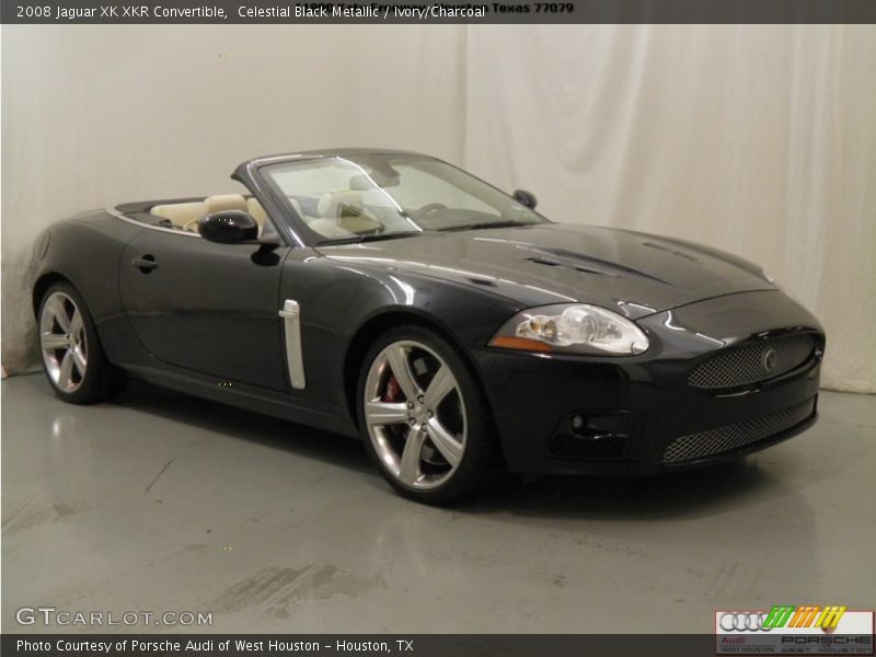 Celestial Black Metallic / Ivory/Charcoal 2008 Jaguar XK XKR Convertible