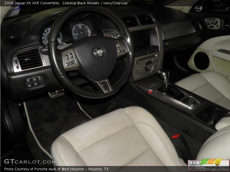 Celestial Black Metallic / Ivory/Charcoal 2008 Jaguar XK XKR Convertible
