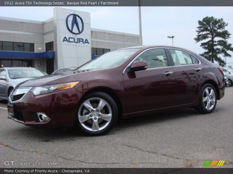Basque Red Pearl / Parchment 2012 Acura TSX Technology Sedan