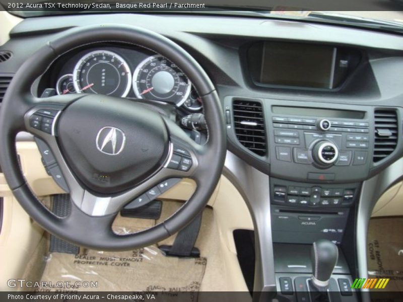 Basque Red Pearl / Parchment 2012 Acura TSX Technology Sedan