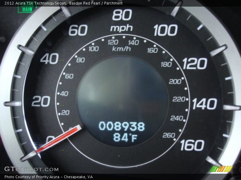 Basque Red Pearl / Parchment 2012 Acura TSX Technology Sedan