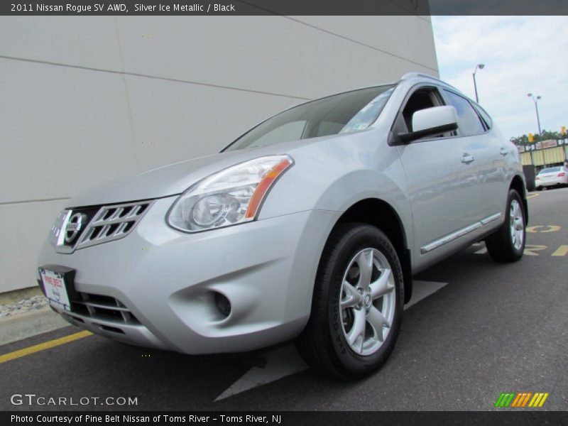 Silver Ice Metallic / Black 2011 Nissan Rogue SV AWD