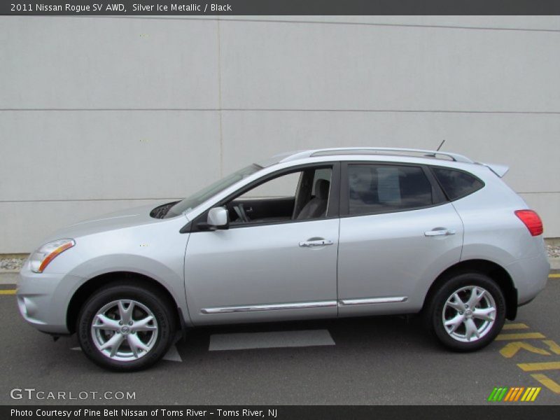 Silver Ice Metallic / Black 2011 Nissan Rogue SV AWD