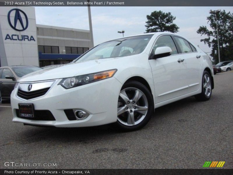 Bellanova White Pearl / Parchment 2012 Acura TSX Technology Sedan