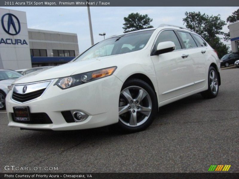 Premium White Pearl / Taupe 2011 Acura TSX Sport Wagon