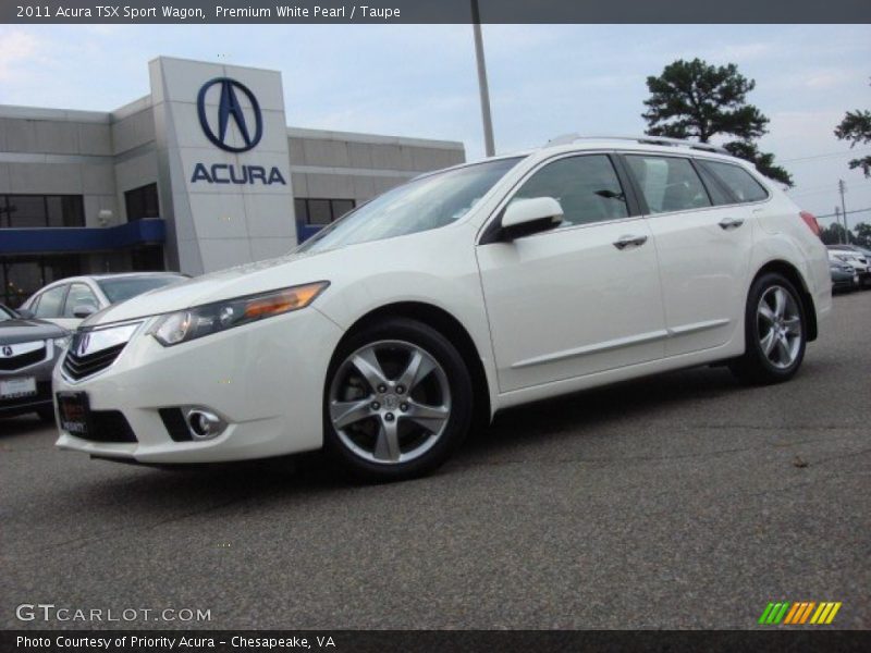 Premium White Pearl / Taupe 2011 Acura TSX Sport Wagon