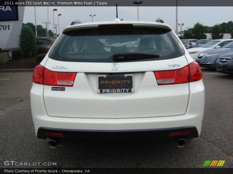 Premium White Pearl / Taupe 2011 Acura TSX Sport Wagon
