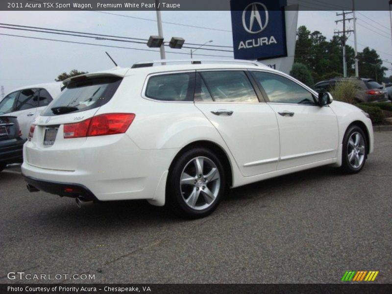 Premium White Pearl / Taupe 2011 Acura TSX Sport Wagon