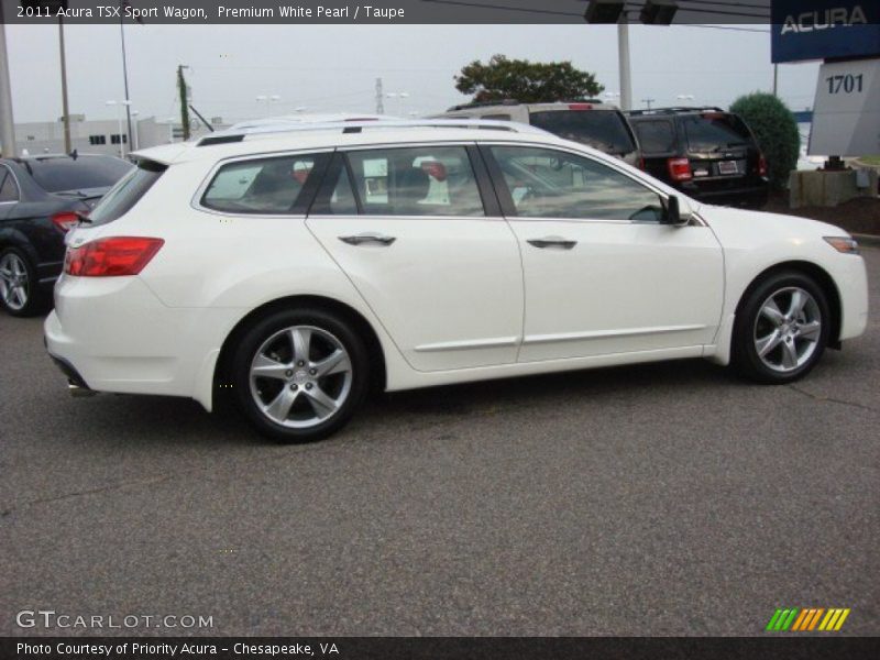 Premium White Pearl / Taupe 2011 Acura TSX Sport Wagon