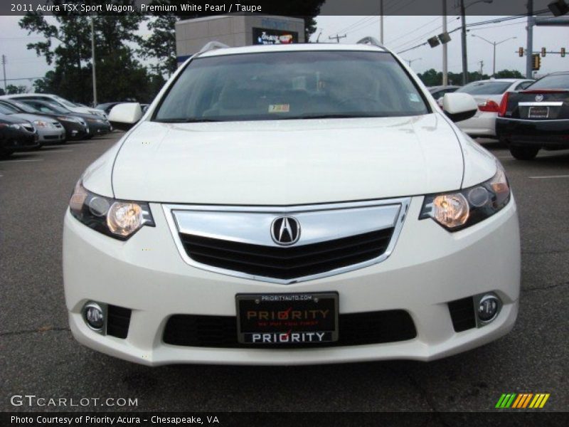 Premium White Pearl / Taupe 2011 Acura TSX Sport Wagon