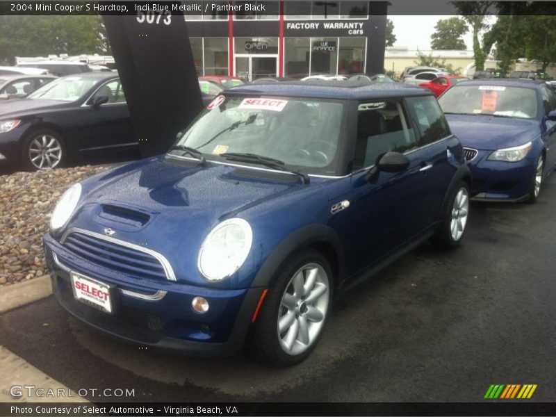 Indi Blue Metallic / Panther Black 2004 Mini Cooper S Hardtop