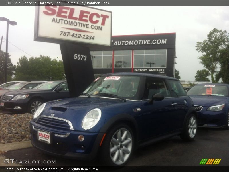 Indi Blue Metallic / Panther Black 2004 Mini Cooper S Hardtop