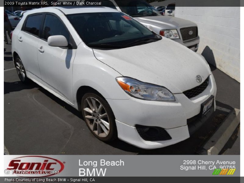 Super White / Dark Charcoal 2009 Toyota Matrix XRS