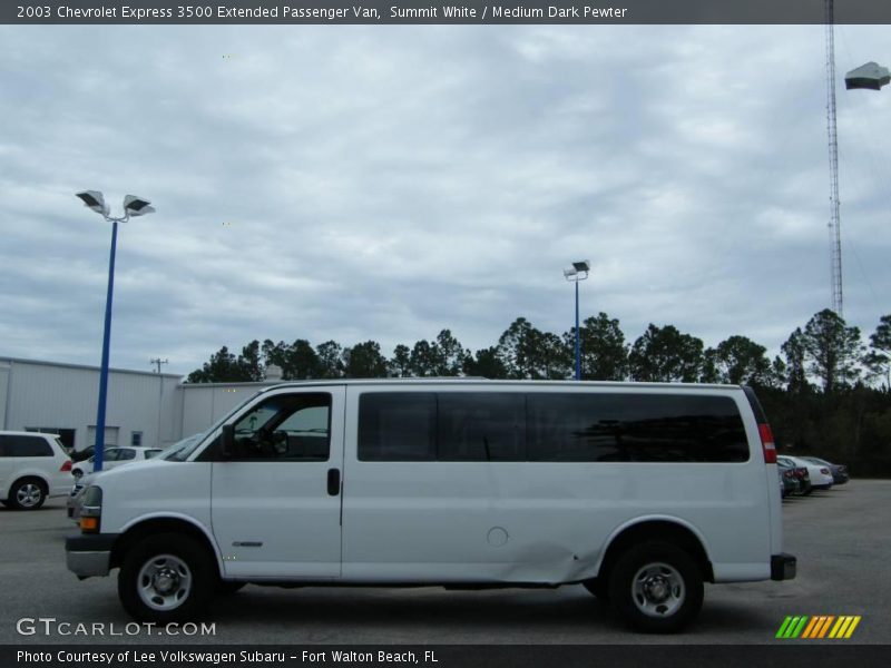 Summit White / Medium Dark Pewter 2003 Chevrolet Express 3500 Extended Passenger Van