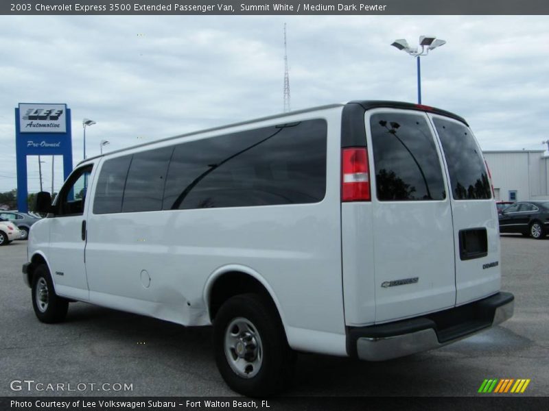 Summit White / Medium Dark Pewter 2003 Chevrolet Express 3500 Extended Passenger Van