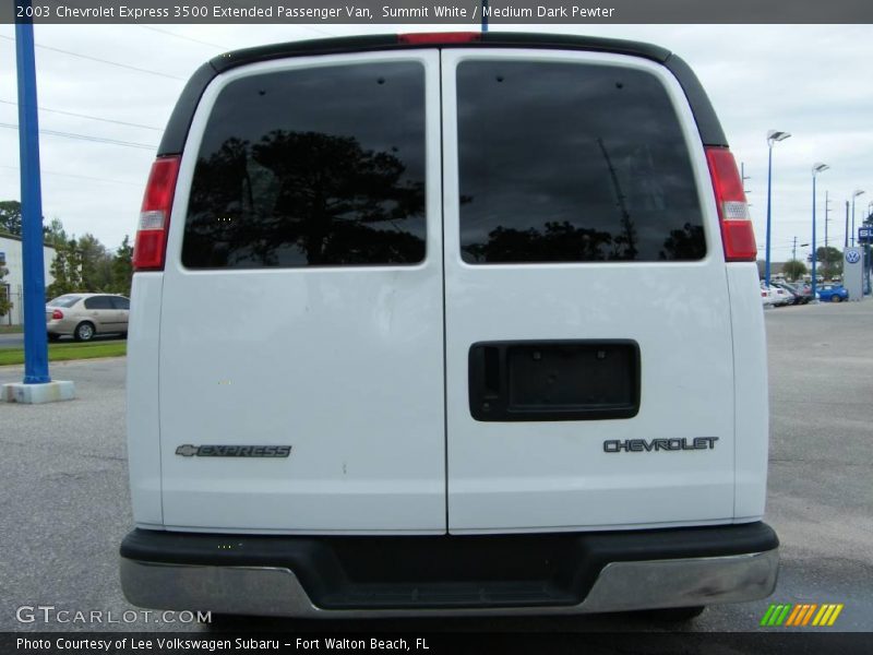 Summit White / Medium Dark Pewter 2003 Chevrolet Express 3500 Extended Passenger Van