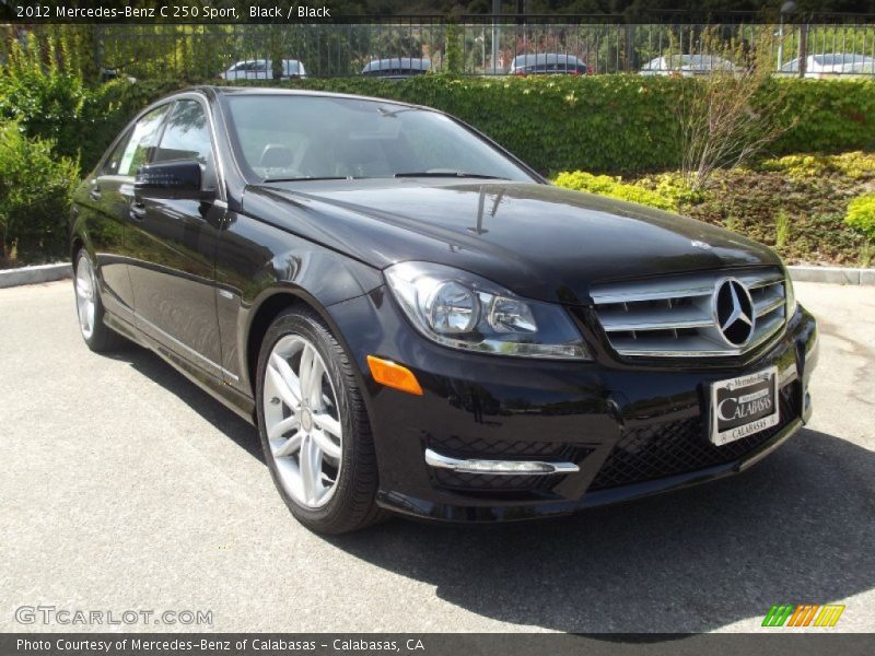 Black / Black 2012 Mercedes-Benz C 250 Sport