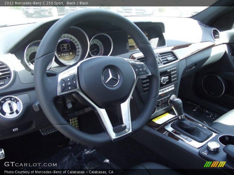 Black / Black 2012 Mercedes-Benz C 250 Sport