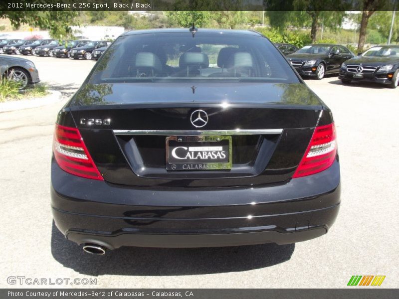 Black / Black 2012 Mercedes-Benz C 250 Sport