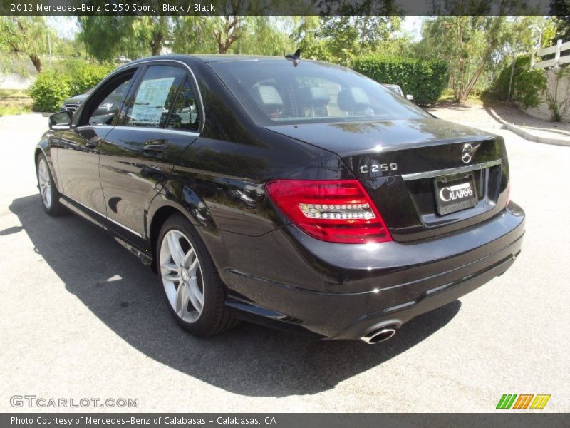 Black / Black 2012 Mercedes-Benz C 250 Sport